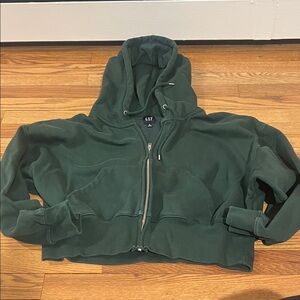 GAP Forest Green Zip-Up Hooded Sweatshirt